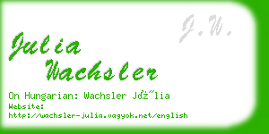 julia wachsler business card